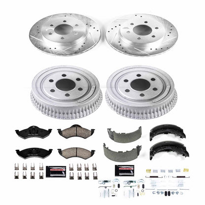 PowerStop Front & Rear Z23 Evolution Sport Brake Kit | Dodge Dakota (00-02) (K15072DK)