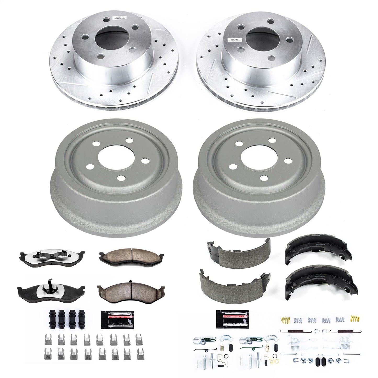 PowerStop Front & Rear Z36 Truck & Tow Brake Kit | Jeep Cherokee (92-99) (K15073DK-36)