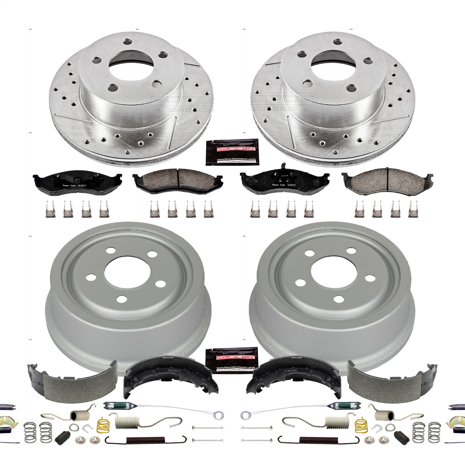 PowerStop Front & Rear Z23 Evolution Sport Brake Kit | Jeep Cherokee (92-99) (K15073DK)