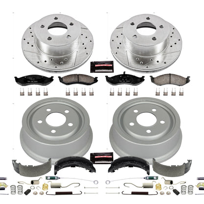 PowerStop Front & Rear Z23 Evolution Sport Brake Kit | Jeep Cherokee (92-99) (K15073DK)