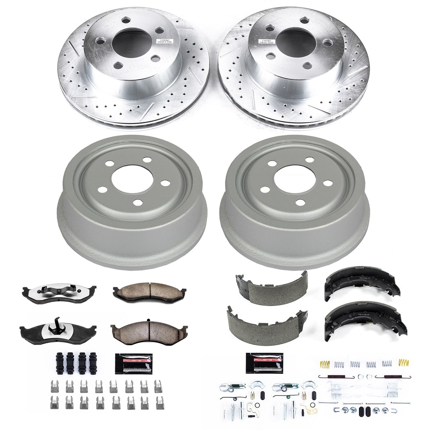 PowerStop Front & Rear Z36 Truck & Tow Brake Kit | Jeep Cherokee (99-01) (K15075DK-36)