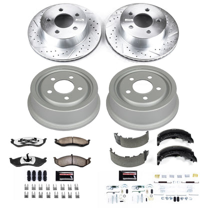 PowerStop Front & Rear Z36 Truck & Tow Brake Kit | Jeep Cherokee (99-01) (K15075DK-36)