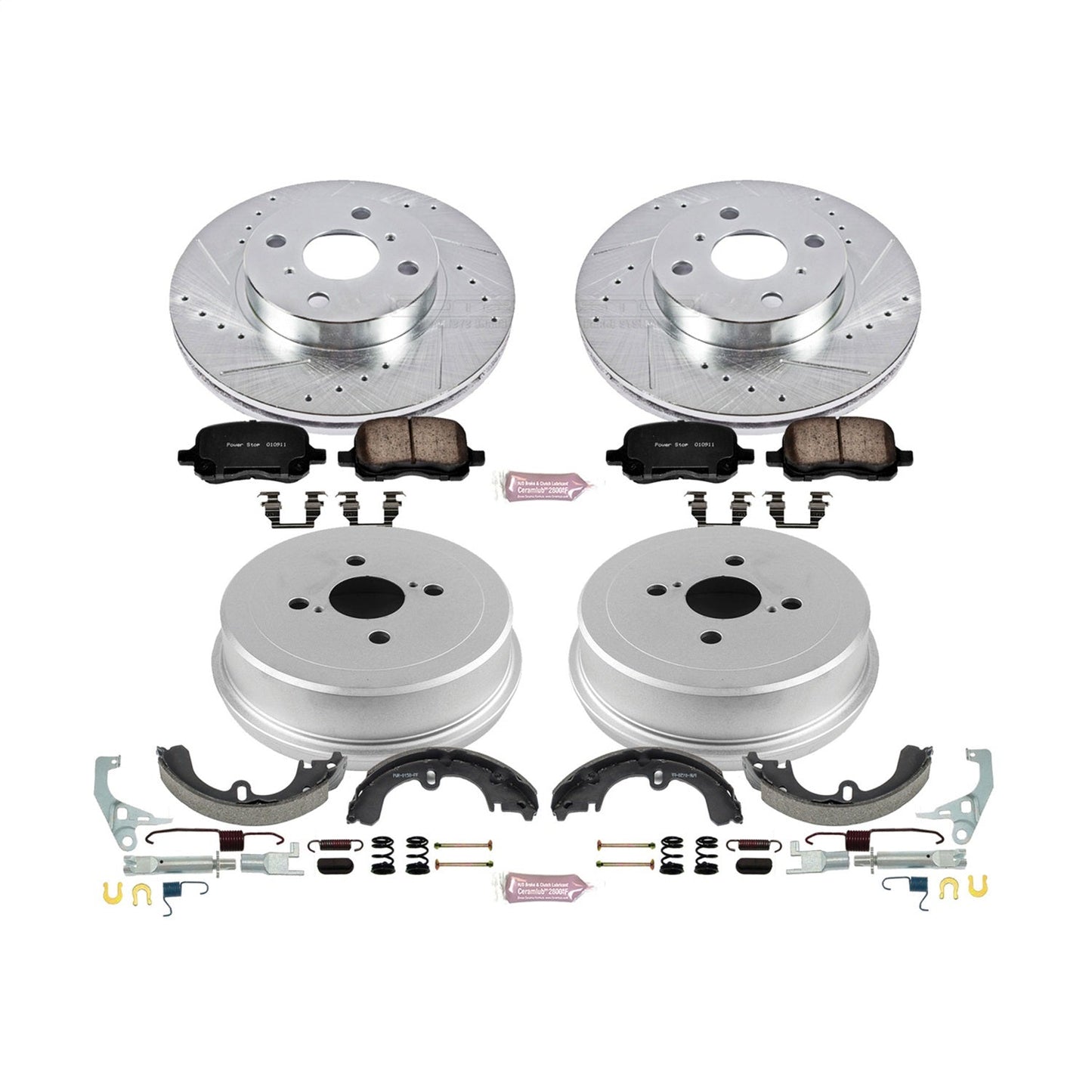 PowerStop Front & Rear Z23 Evolution Sport Brake Kit | Chevrolet Prizm (98-02) (K15078DK)