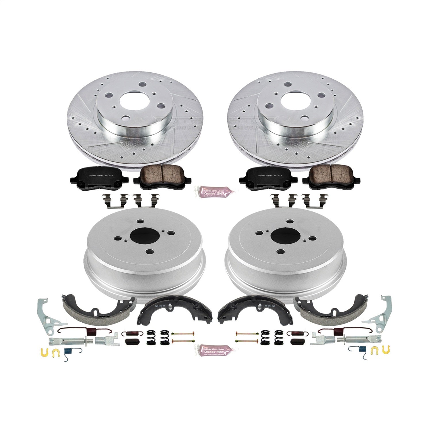 PowerStop Front & Rear Z23 Evolution Sport Brake Kit | Chevrolet Prizm (98-02) (K15078DK)