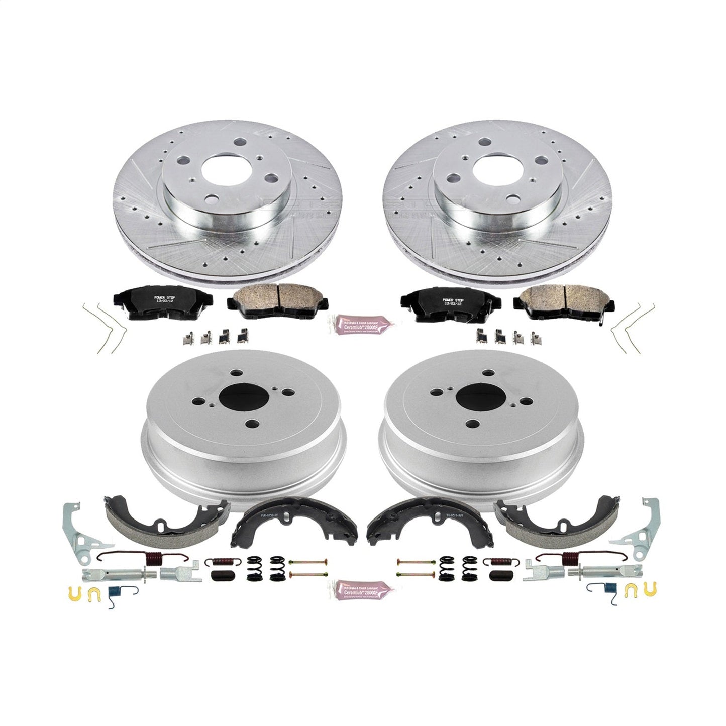 PowerStop Front & Rear Z23 Evolution Sport Brake Kit | Toyota Corolla (93-97) (K15079DK)