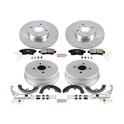 PowerStop Front & Rear Z23 Evolution Sport Brake Kit | Toyota Corolla (93-97) (K15079DK)