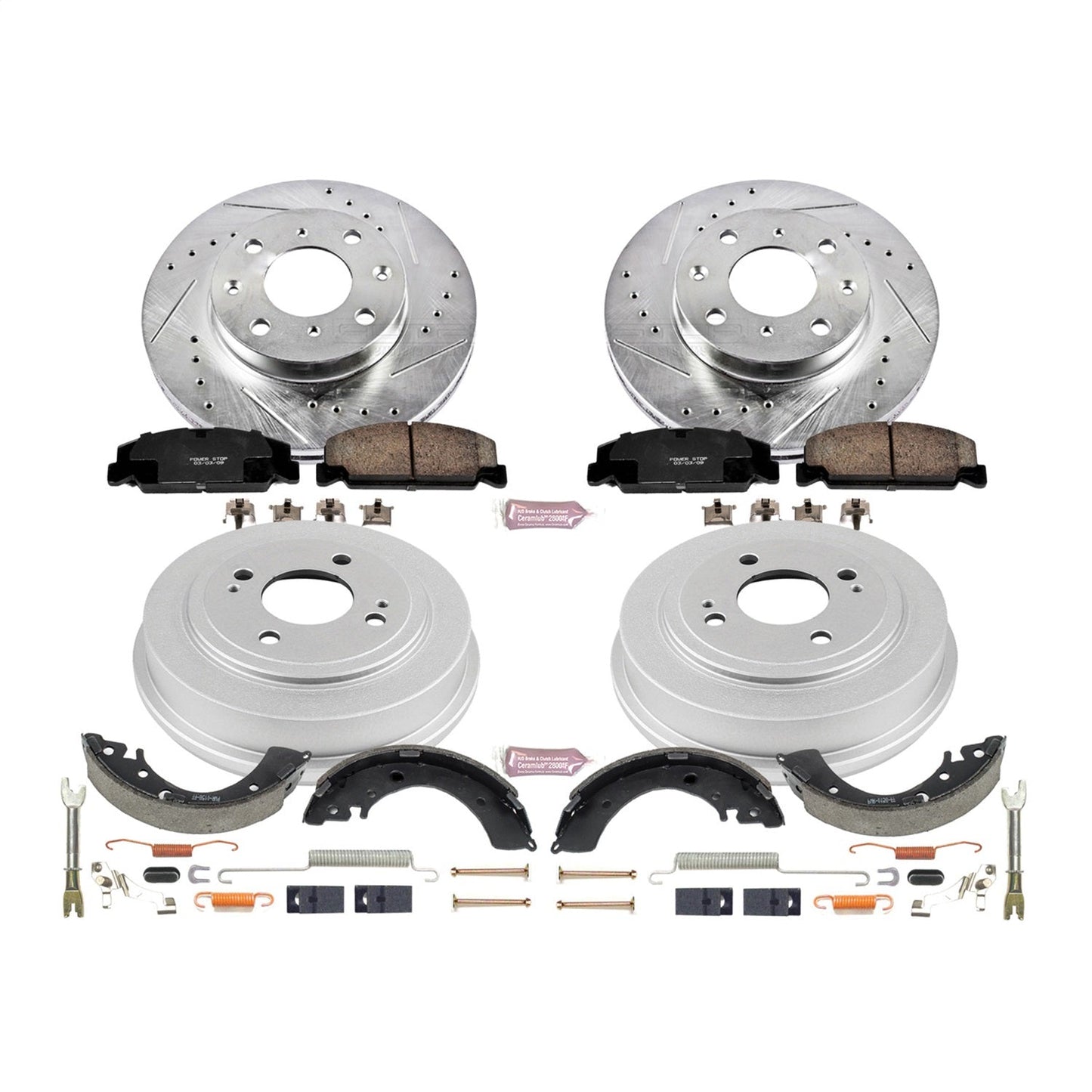 PowerStop Z23 Evolution Sport Front & Rear Brake Kit | Honda Civic (96-00) (K15085DK)