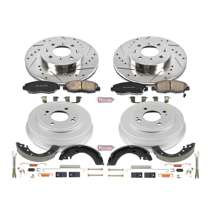 PowerStop Front & Rear Z23 Evolution Sport Brake Kit | Honda Civic (96-00) (K15086DK)