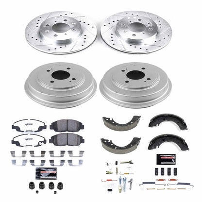PowerStop Front & Rear Z26 Street Warrior Brake Kit | Honda Civic (2001) (K15087DK-26)