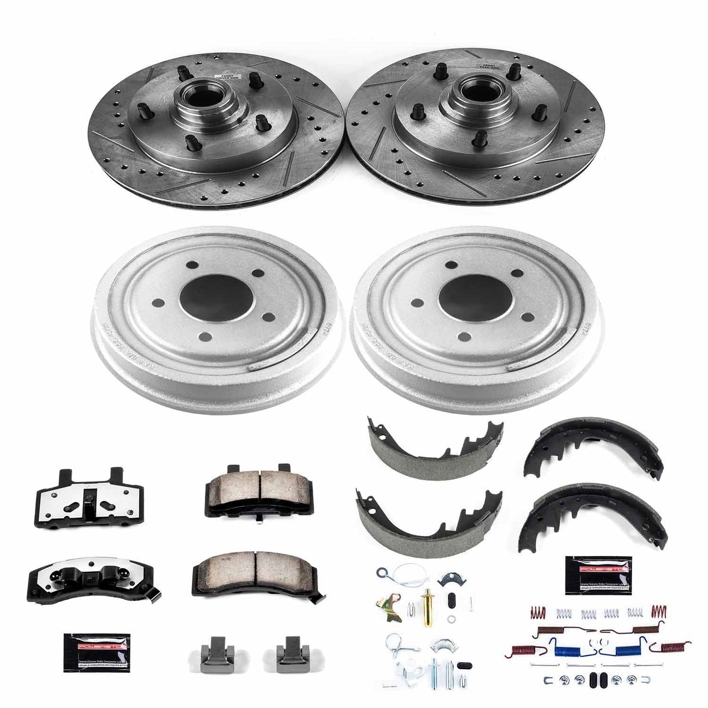 PowerStop Front & Rear Z36 Truck & Tow Brake Kit | Ford E-150 (90-93) (K15089DK-36)