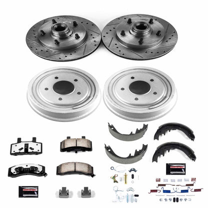 PowerStop Front & Rear Z36 Truck & Tow Brake Kit | Ford E-150 (90-93) (K15089DK-36)