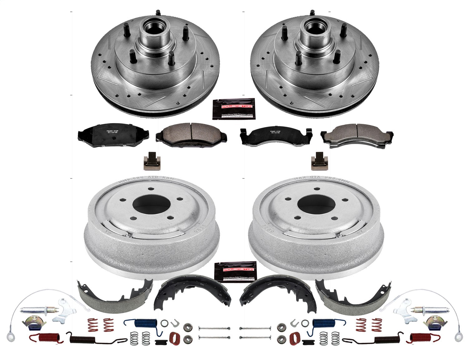 PowerStop Front & Rear Z23 Evolution Sport Brake Kit | Ford E-150 (90-93) (K15089DK)