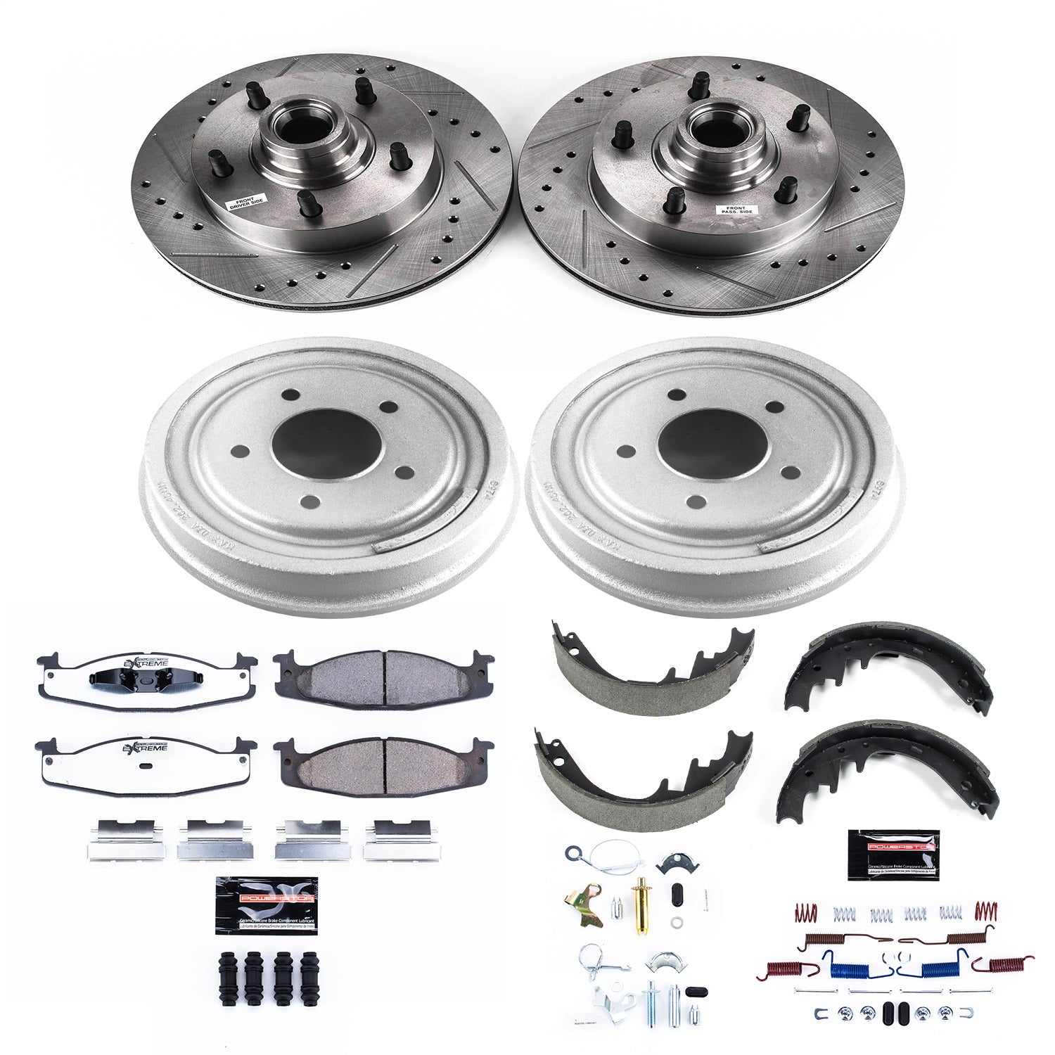 PowerStop Front & Rear Z36 Truck & Tow Brake Kit | Ford E-150 (94-96) (K15090DK-36)