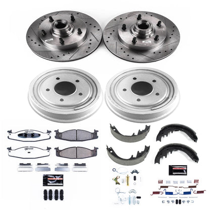 PowerStop Front & Rear Z36 Truck & Tow Brake Kit | Ford E-150 (94-96) (K15090DK-36)