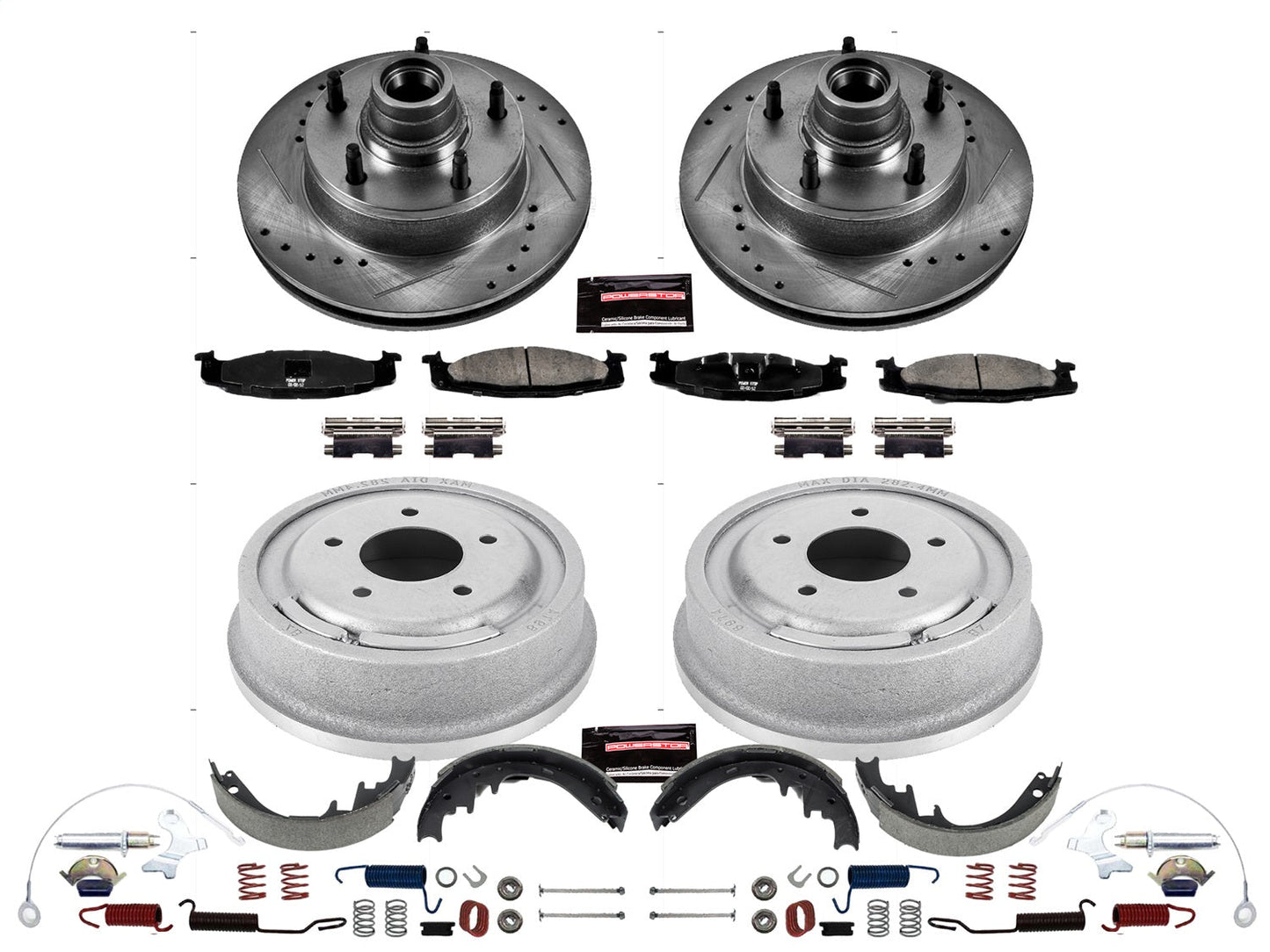 PowerStop Front & Rear Z23 Evolution Sport Brake Kit | Ford E-150 (94-96) (K15090DK)