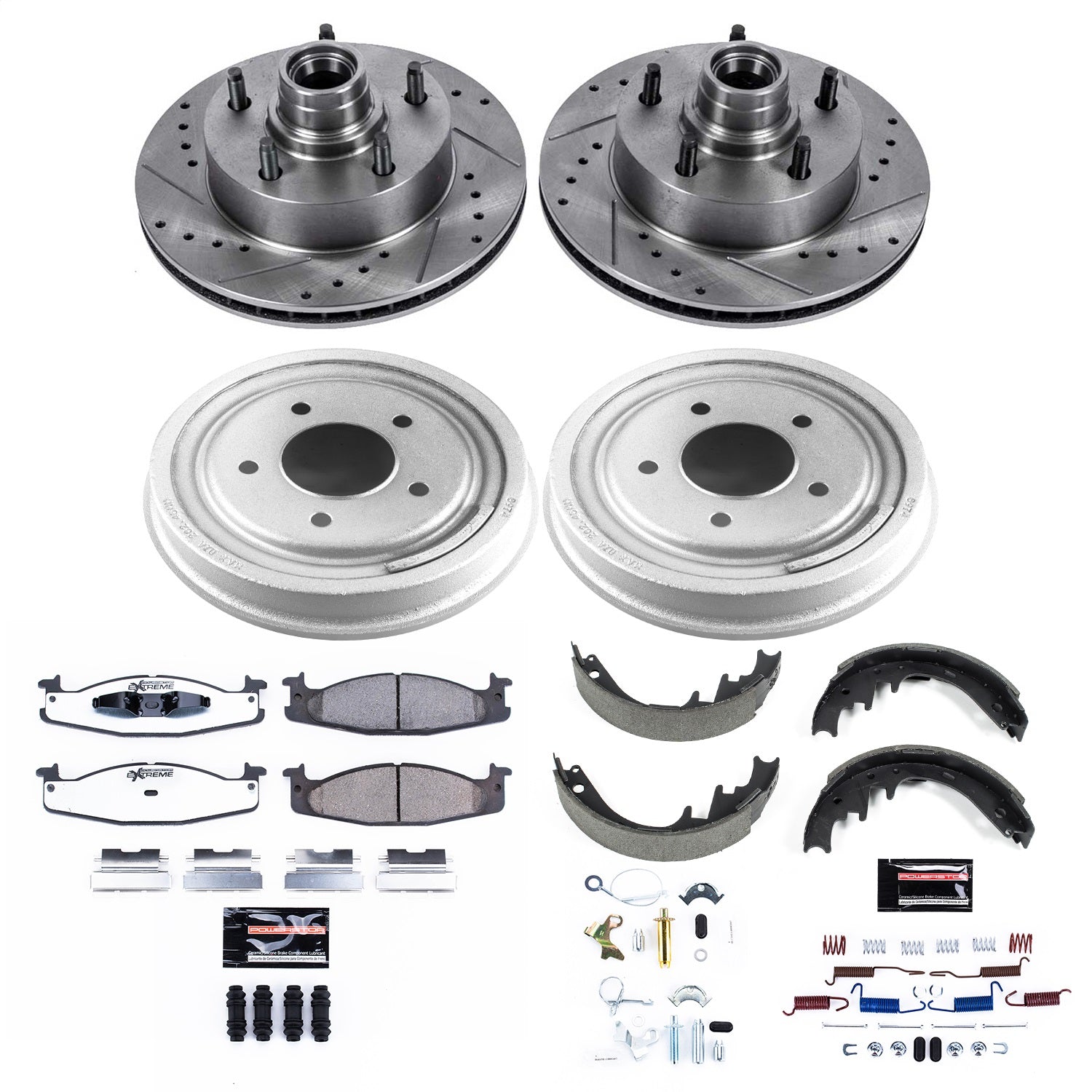 PowerStop Front & Rear Z36 Truck & Tow Brake Kit | Ford E-150 (94-96) (K15091DK-36)