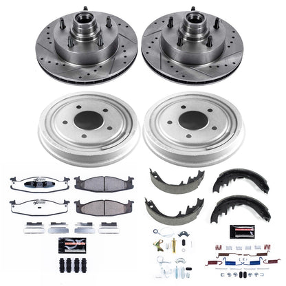 PowerStop Front & Rear Z36 Truck & Tow Brake Kit | Ford E-150 (94-96) (K15091DK-36)