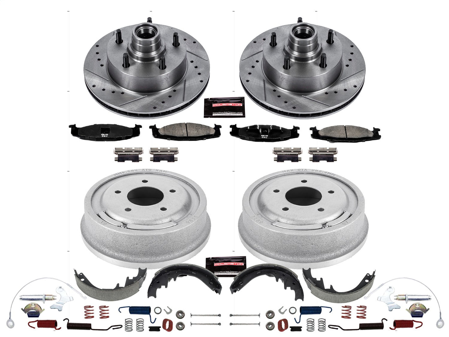 PowerStop Front & Rear Z23 Evolution Sport Brake Kit | Ford E-150 (94-96) (K15091DK)