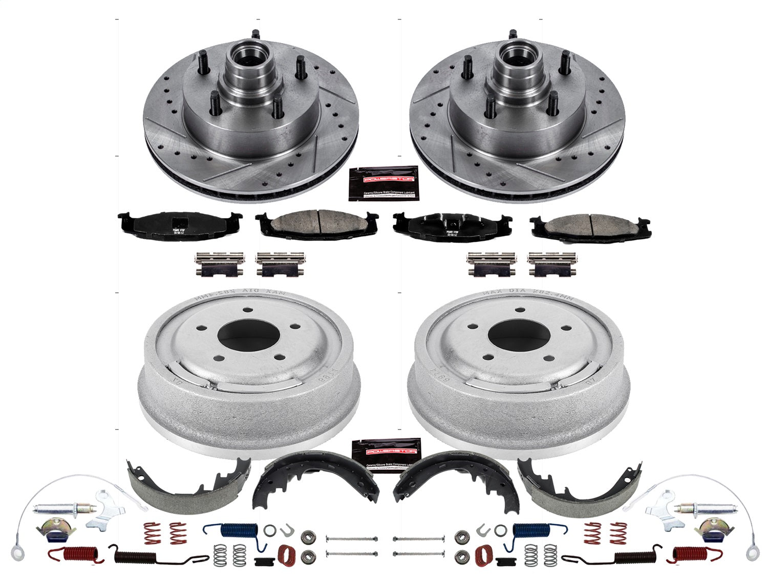 PowerStop Front & Rear Z23 Evolution Sport Brake Kit | Ford E-150 (94-96) (K15091DK)