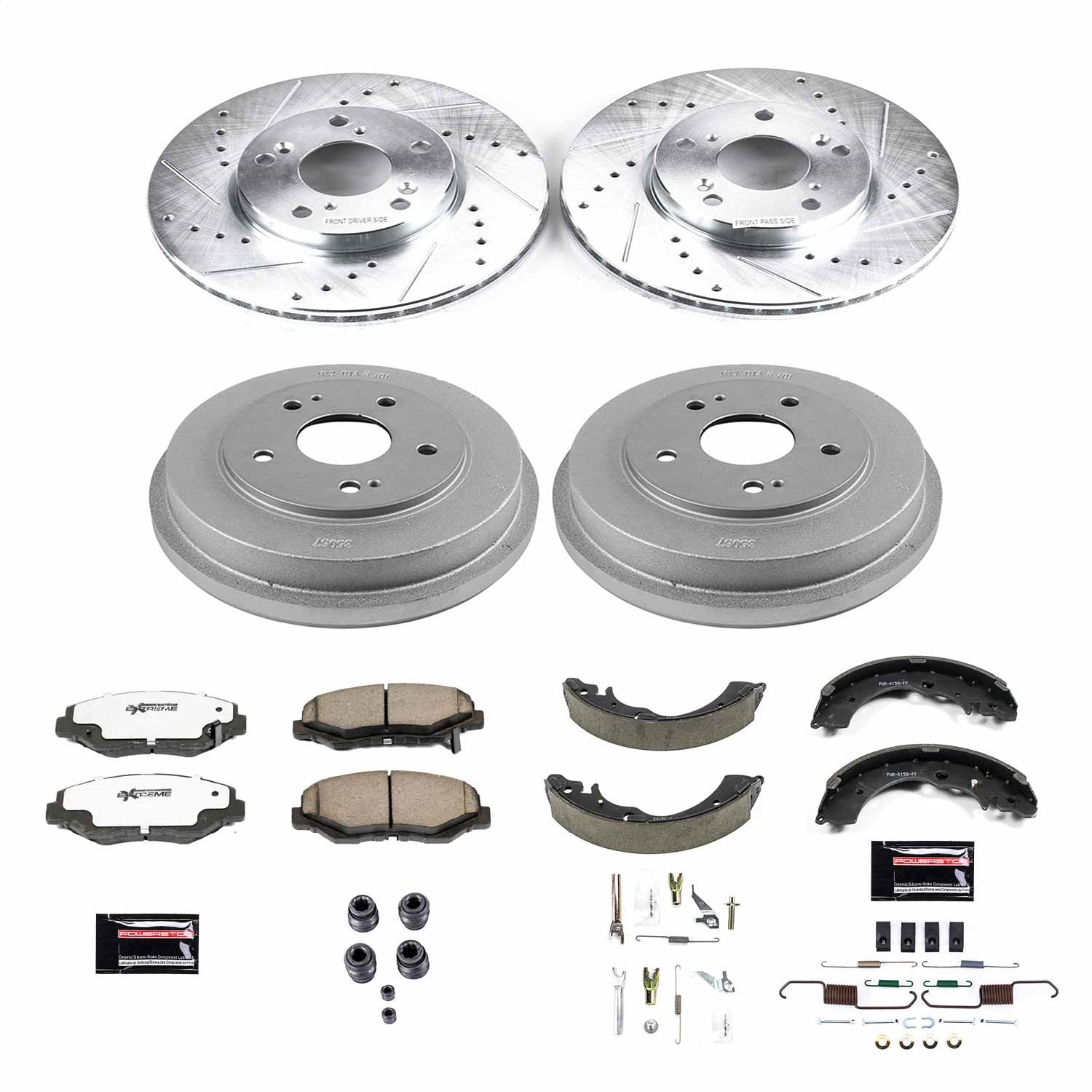 PowerStop Front & Rear Z26 Street Warrior Brake Kit | Honda Accord (03-07) (K15107DK-26)