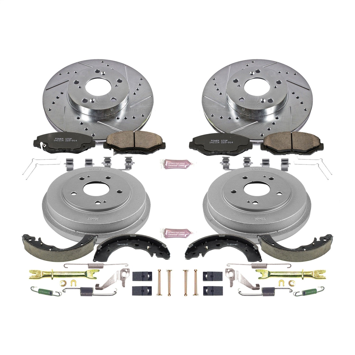 PowerStop Front & Rear Z23 Evolution Sport Brake Kit | Honda Accord (03-07) (K15107DK)
