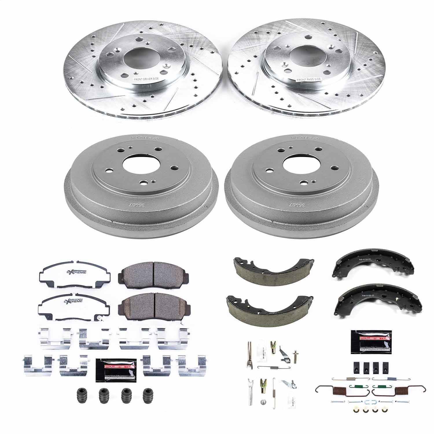 PowerStop Front & Rear Z26 Street Warrior Brake Kit | Honda Civic (06-11) (K15109DK-26)