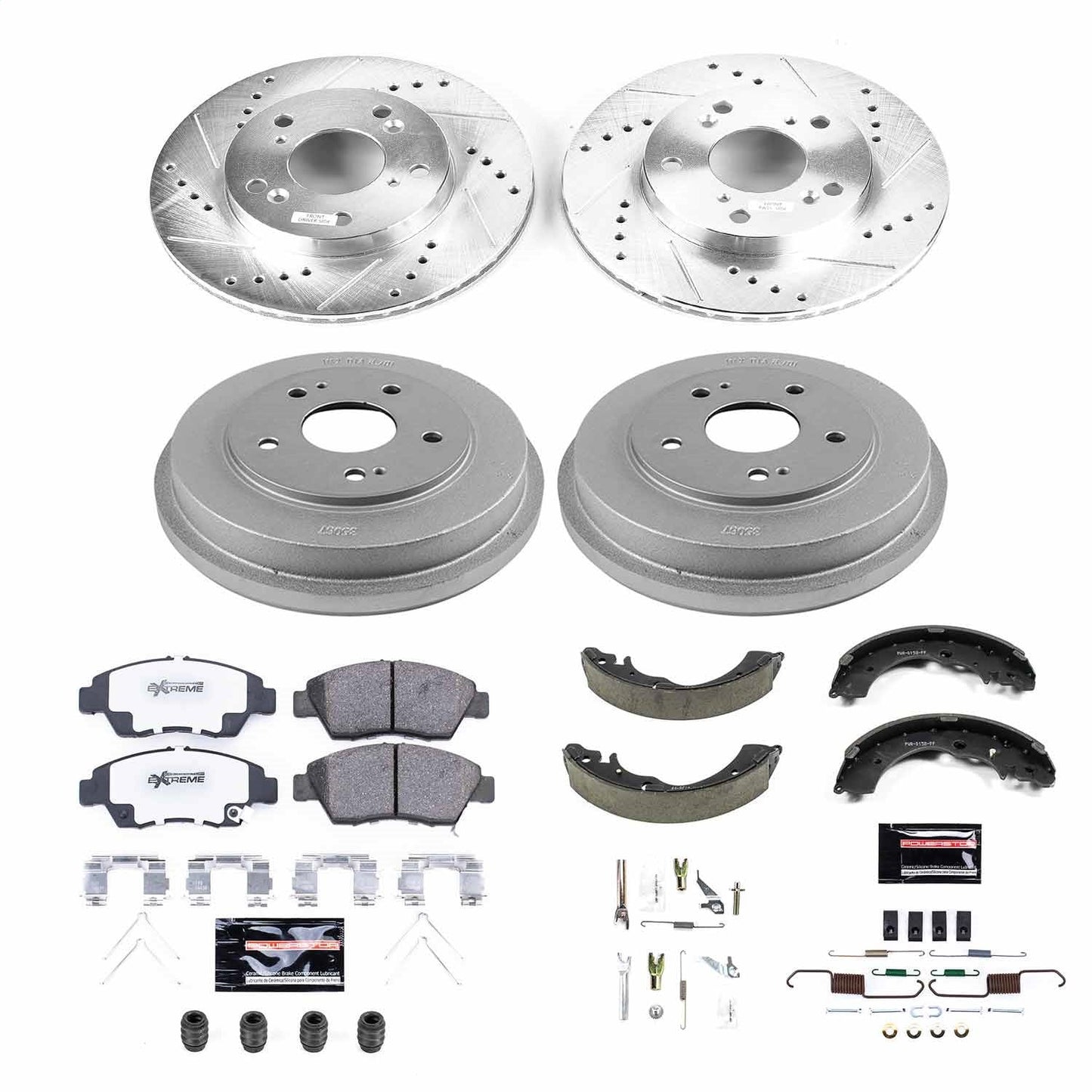 PowerStop Front & Rear Z26 Street Warrior Brake Kit | Honda Civic (12) (K15112DK-26)