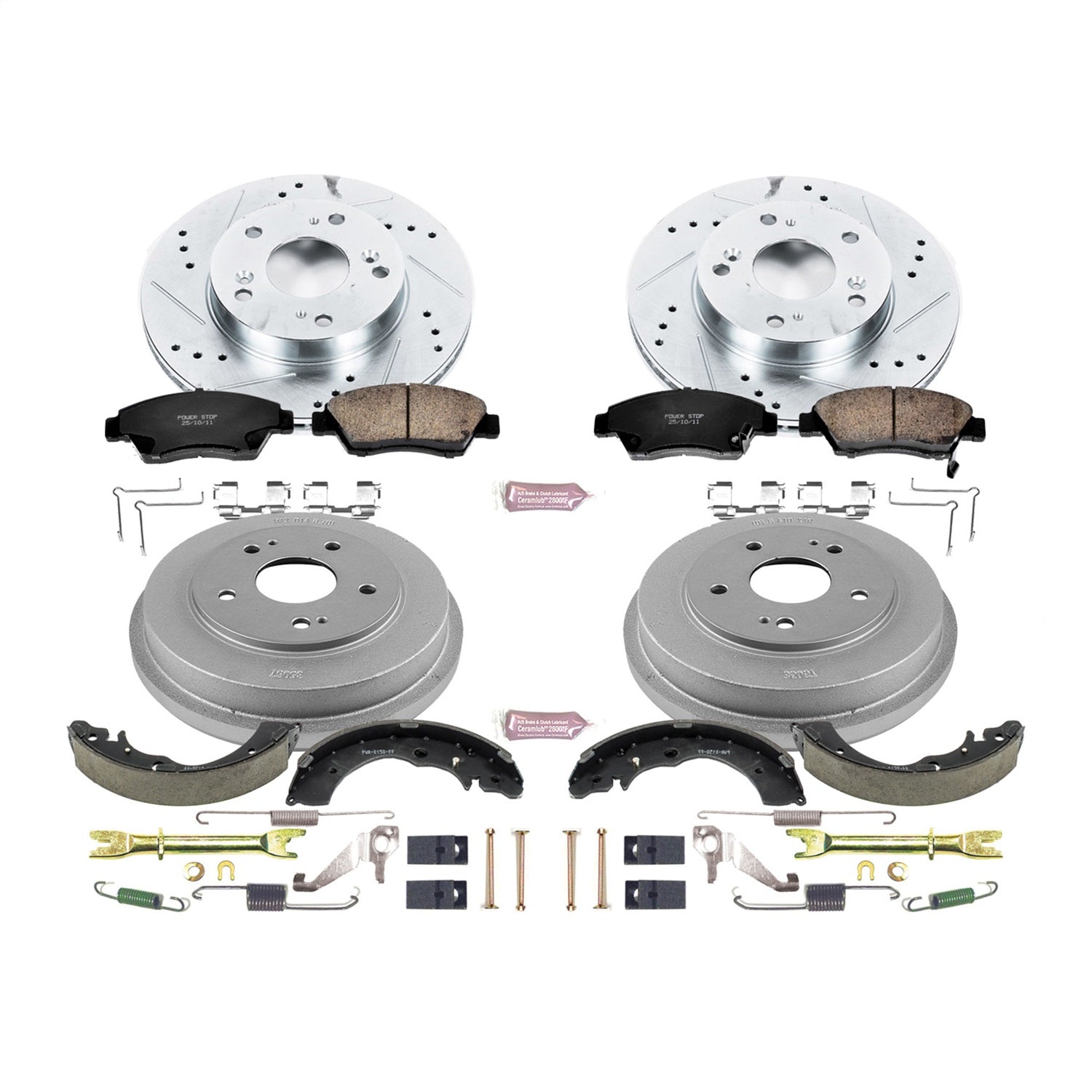 PowerStop Front & Rear Z23 Evolution Sport Brake Kit | Honda Civic (12) (K15112DK)