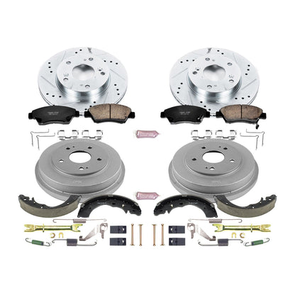 PowerStop Front & Rear Z23 Evolution Sport Brake Kit | Honda Civic (12) (K15112DK)