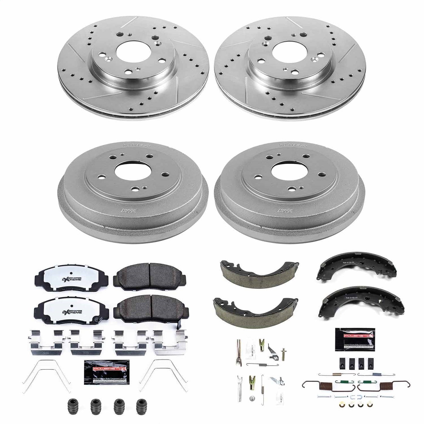 PowerStop Front & Rear Z26 Street Warrior Brake Kit | Honda Civic (12-15) (K15113DK-26)