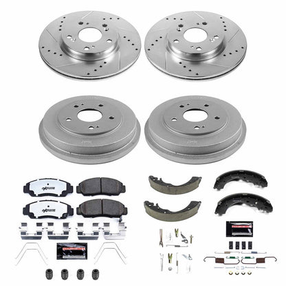 PowerStop Front & Rear Z26 Street Warrior Brake Kit | Honda Civic (12-15) (K15113DK-26)