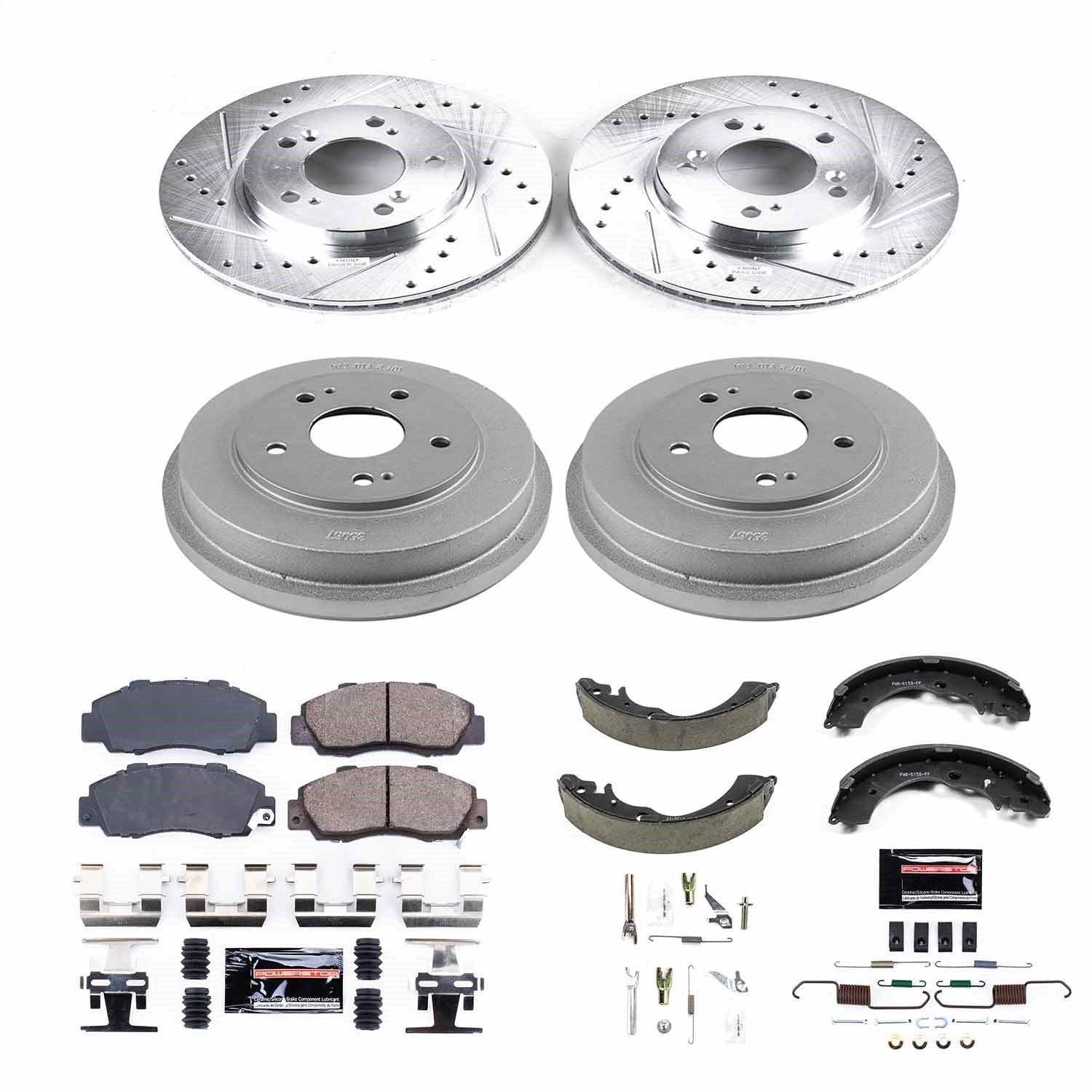 PowerStop Front & Rear Z23 Evolution Sport Brake Kit | Honda CR-V (97-01) (K15114DK)
