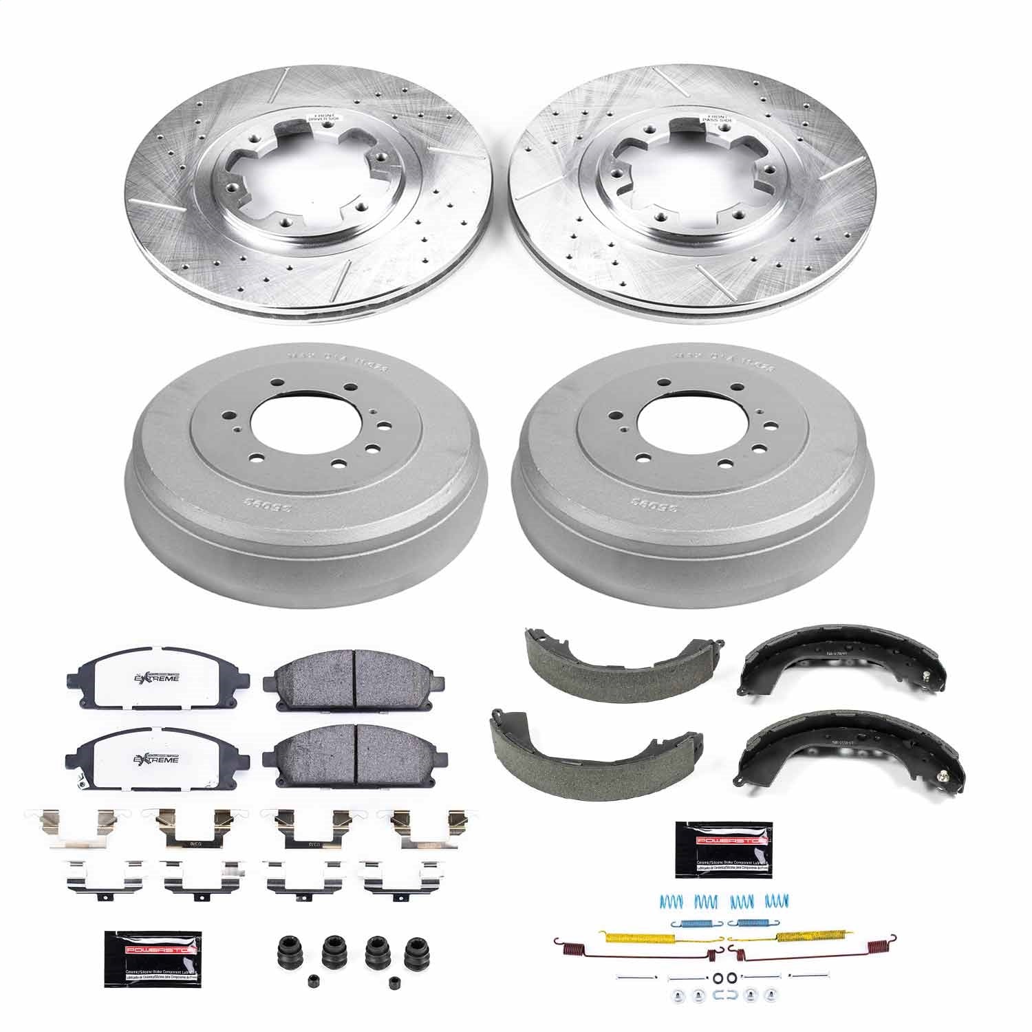 PowerStop Front & Rear Z36 Truck & Tow Brake Kit | Infiniti QX4 (97-03) (K15115DK-36)