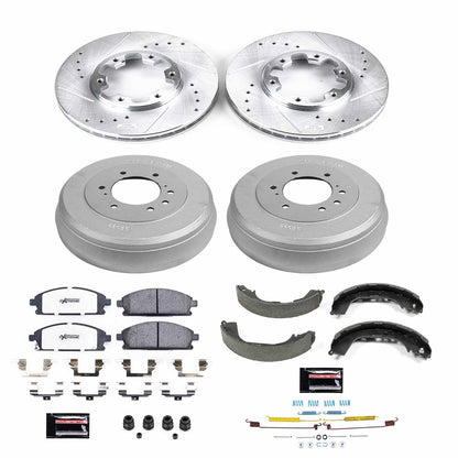 PowerStop Front & Rear Z36 Truck & Tow Brake Kit | Nissan Pathfinder (96-98) (K15116DK-36)