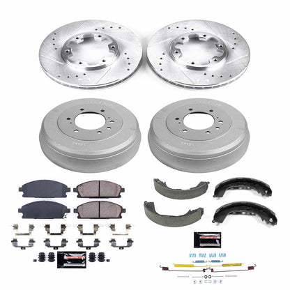 PowerStop Front & Rear Z23 Evolution Sport Brake Kit | Nissan Pathfinder (96-98) (K15116DK)