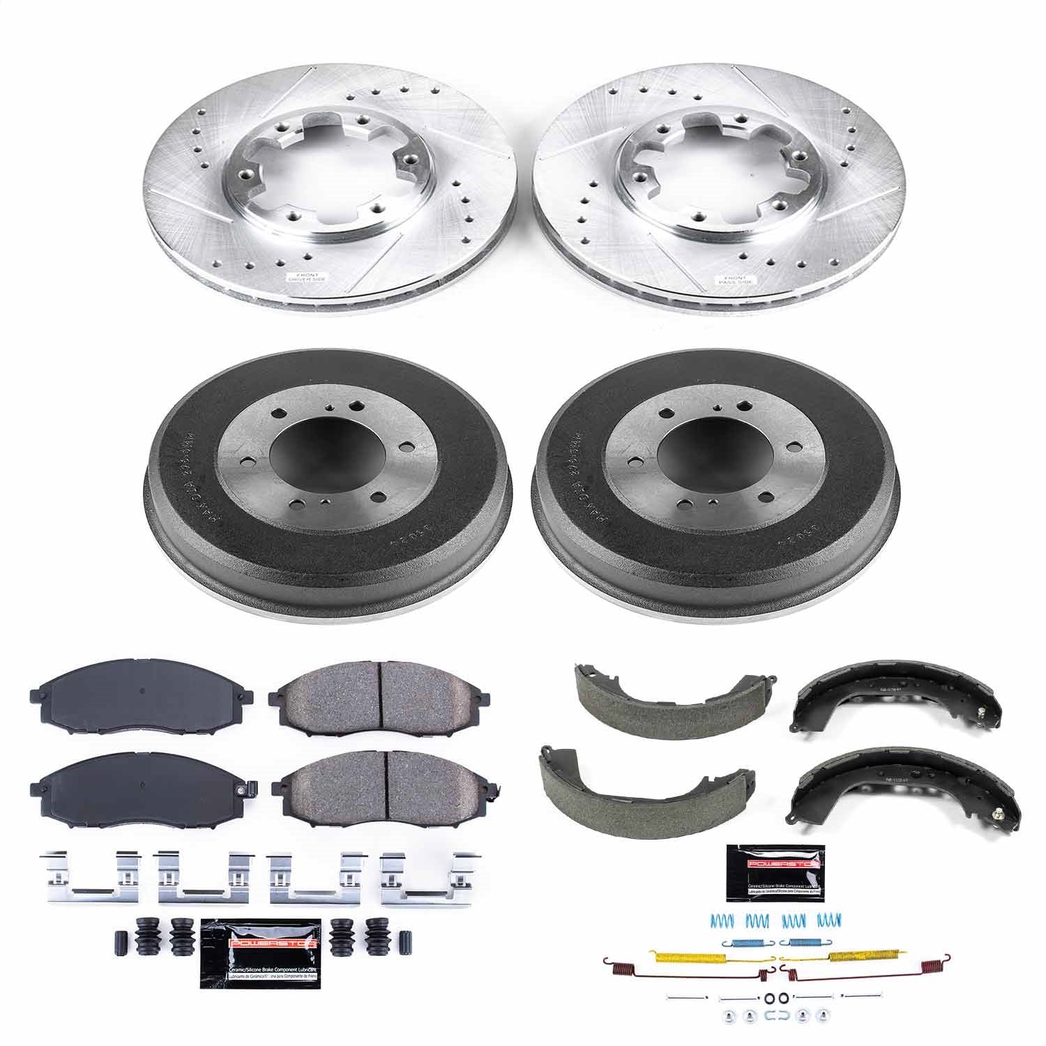 PowerStop Front & Rear Z23 Evolution Sport Brake Kit | Nissan Xterra (00-04) (K15118DK)
