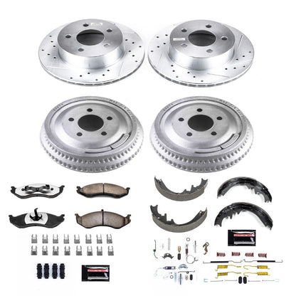PowerStop Front & Rear Z36 Truck & Tow Brake Kit | Jeep Cherokee (92-99) (K15132DK-36)