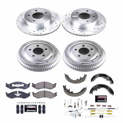 PowerStop Front & Rear Z23 Evolution Sport Brake Kit | Jeep Cherokee (92-99) (K15132DK)