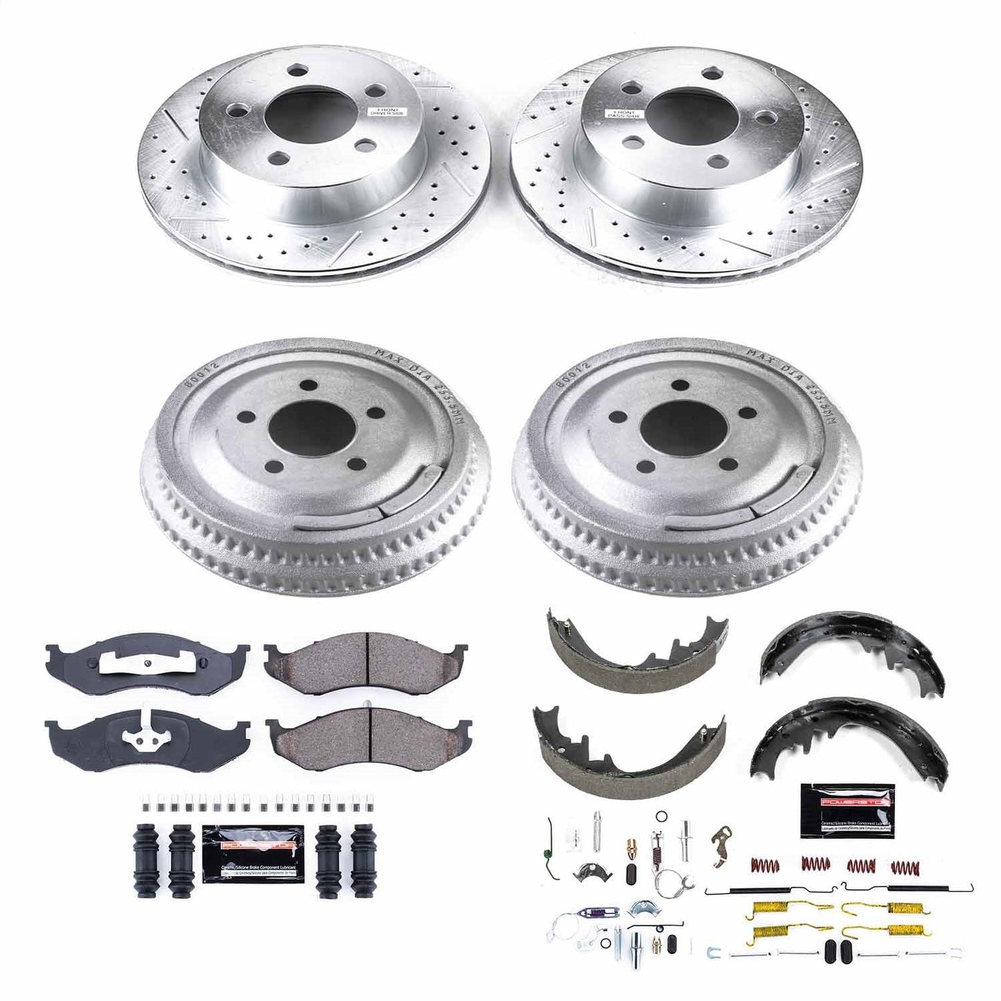 PowerStop Front & Rear Z23 Evolution Sport Brake Kit | Jeep Cherokee (99-01) (K15134DK)