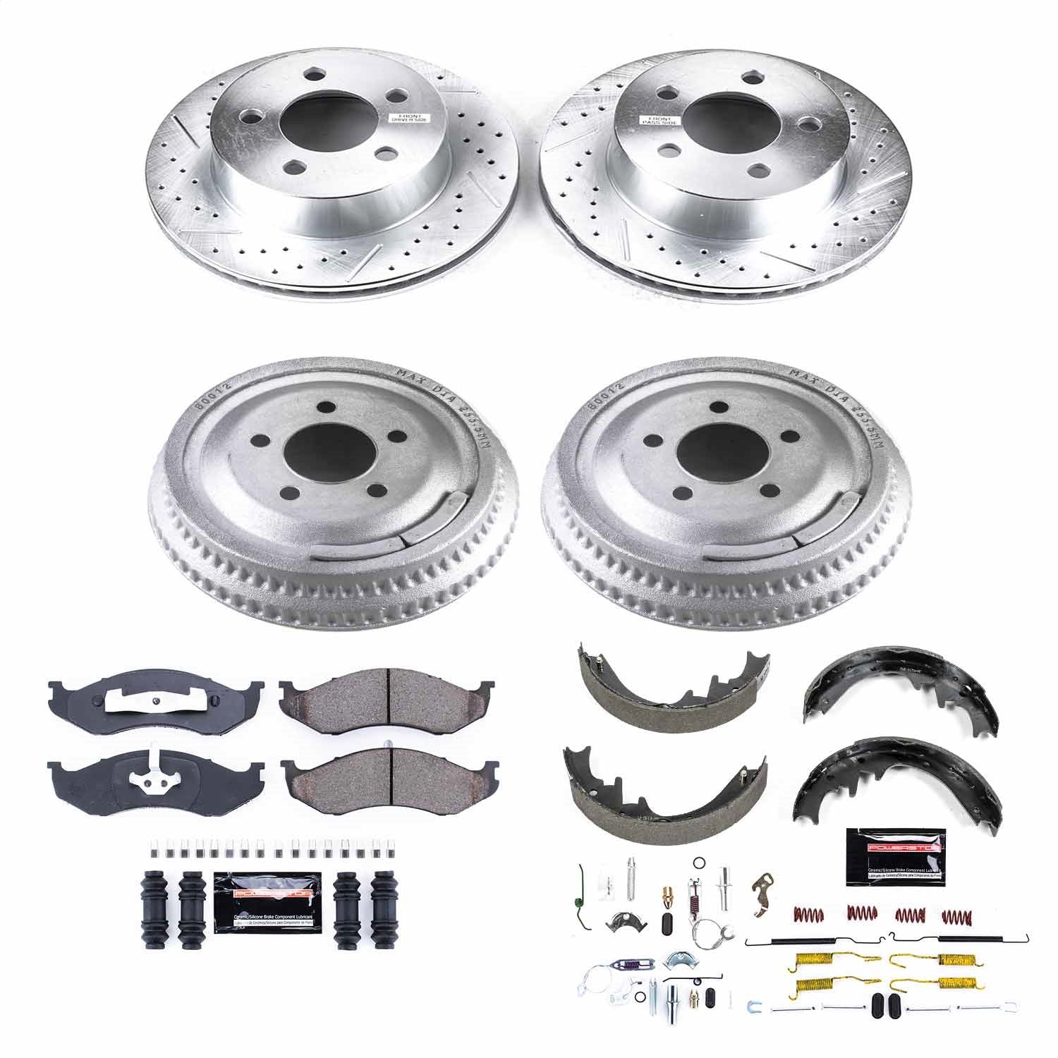 PowerStop Front & Rear Z23 Evolution Sport Brake Kit | Jeep Cherokee (99-01) (K15134DK)