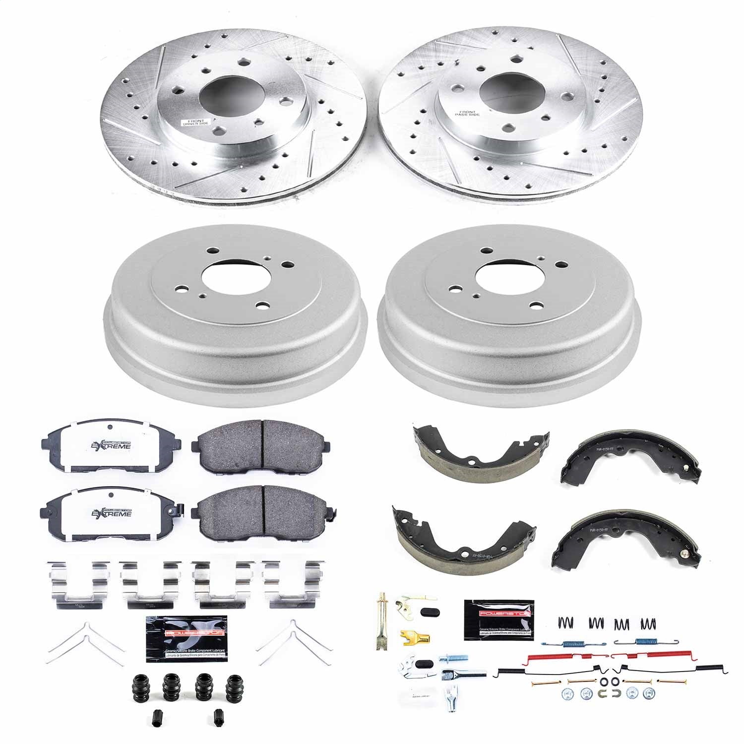 PowerStop Front & Rear Z26 Street Warrior Brake Kit | Nissan Altima (93-99) (K15135DK-26)