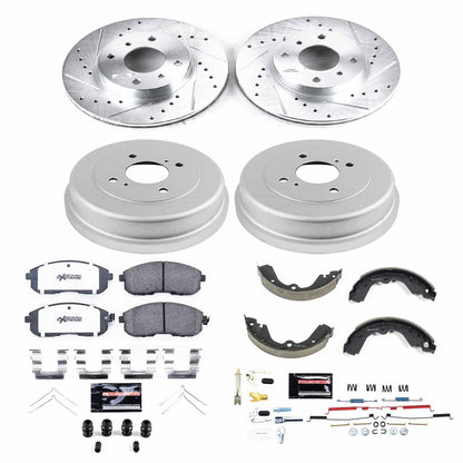 PowerStop Front & Rear Z26 Street Warrior Brake Kit | Nissan Altima (93-99) (K15135DK-26)
