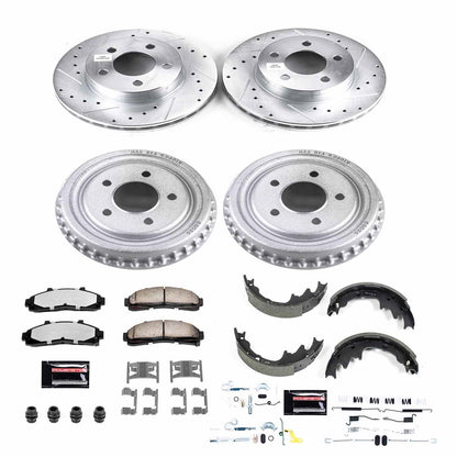 PowerStop Front & Rear Z36 Truck & Tow Brake Kit | Ford Ranger (98-02) (K15149DK-36)