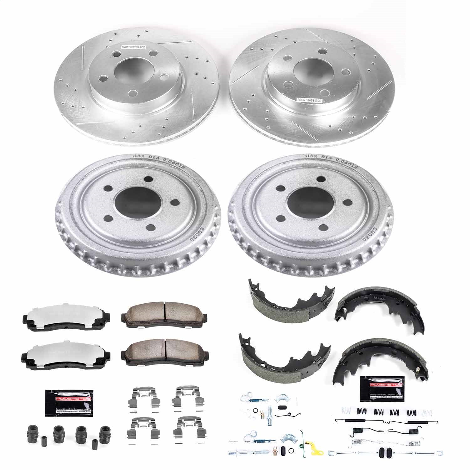 PowerStop Front & Rear Z36 Truck & Tow Brake Kit | Ford Ranger (03-09) (K15150DK-36)