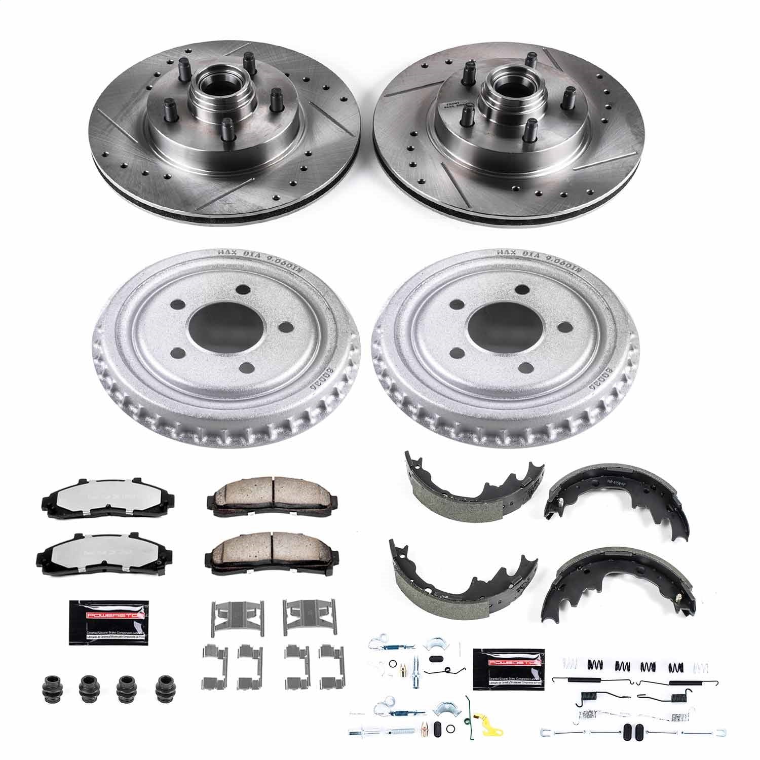 PowerStop Front & Rear Z36 Truck & Tow Brake Kit | Ford Ranger (98-02) (K15151DK-36)