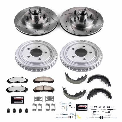 PowerStop Front & Rear Z36 Truck & Tow Brake Kit | Ford Ranger (98-02) (K15151DK-36)