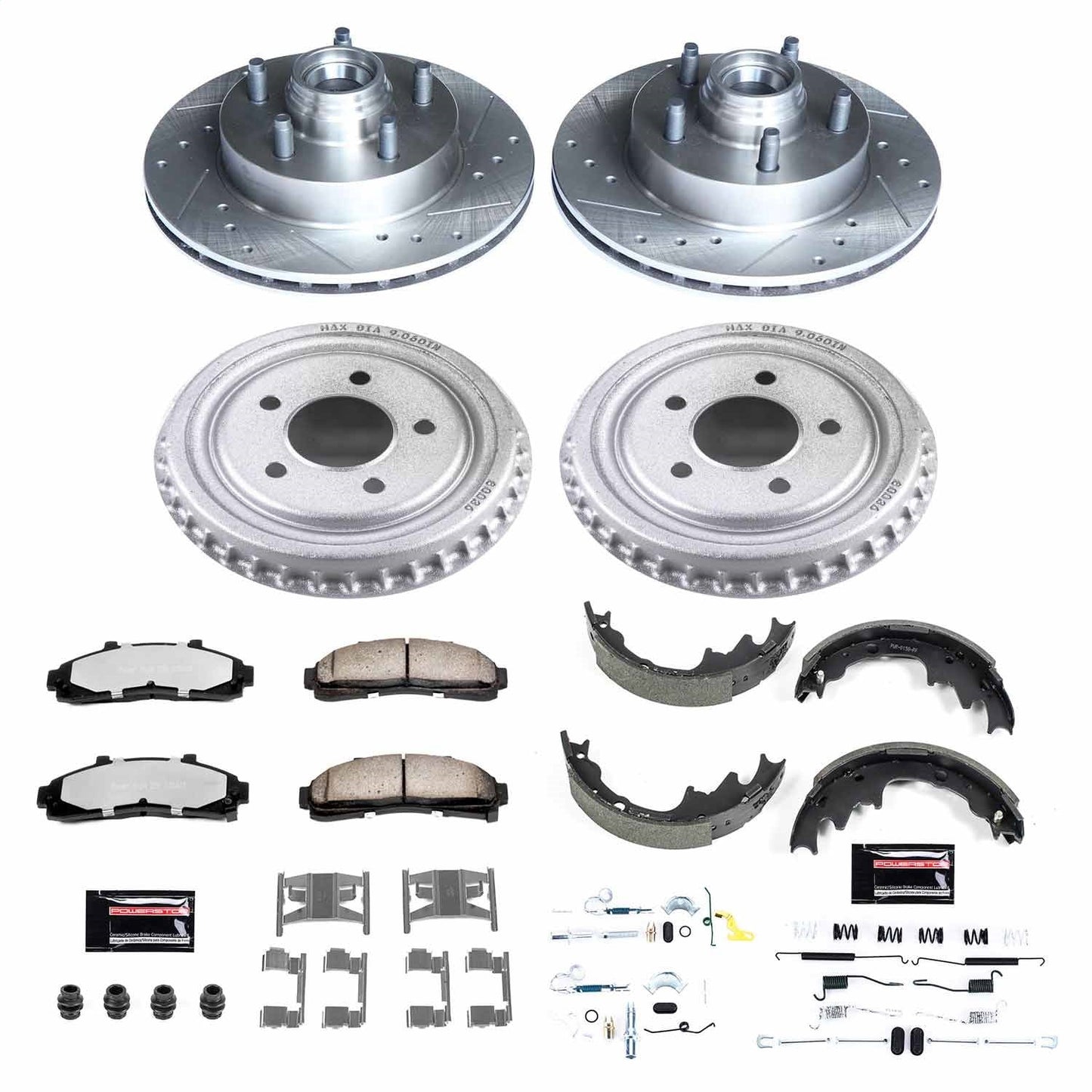 PowerStop Front & Rear Z36 Truck & Tow Brake Kit | Ford Ranger (98-02) (K15152DK-36)