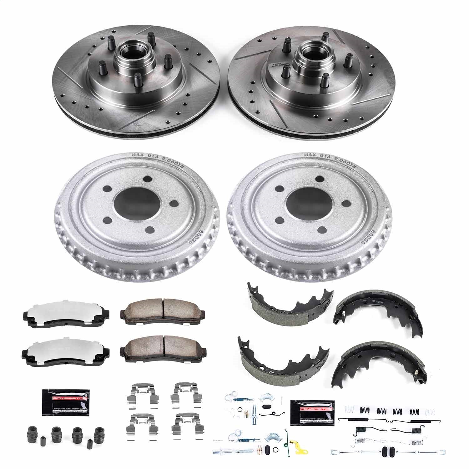 PowerStop Front & Rear Z36 Truck & Tow Brake Kit | Ford Ranger (03-09) (K15154DK-36)