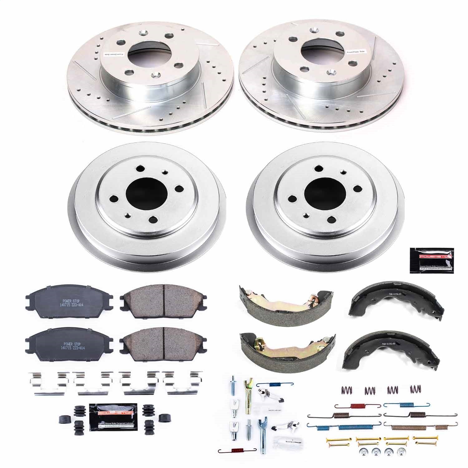 PowerStop Front & Rear Z23 Evolution Sport Brake Kit | Hyundai Accent (04-05) (K15155DK)
