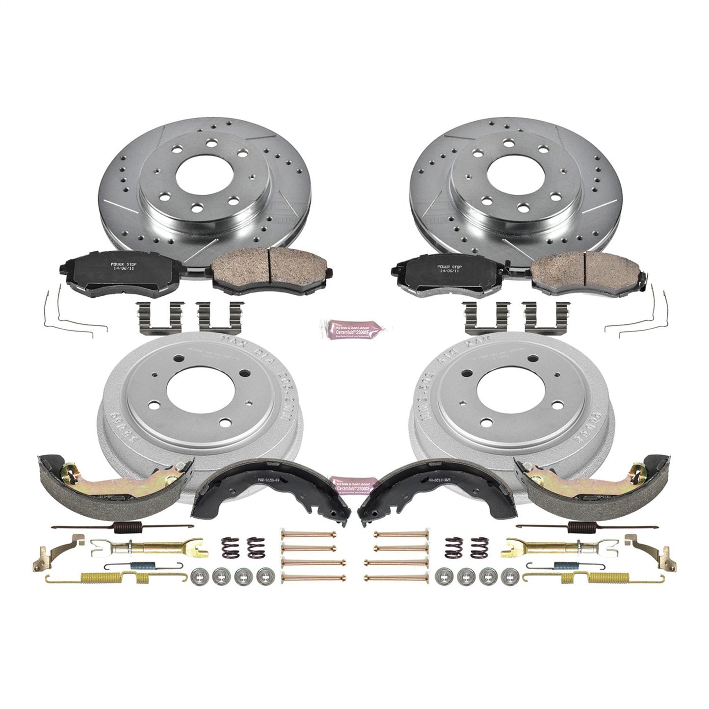 PowerStop Front & Rear Z23 Evolution Sport Brake Kit | Hyundai Elantra (98-00) (K15157DK)